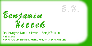 benjamin wittek business card